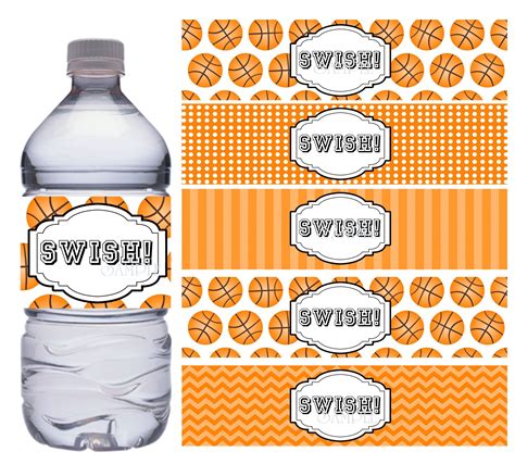 Free Printable Basketball Water Bottle Labels
